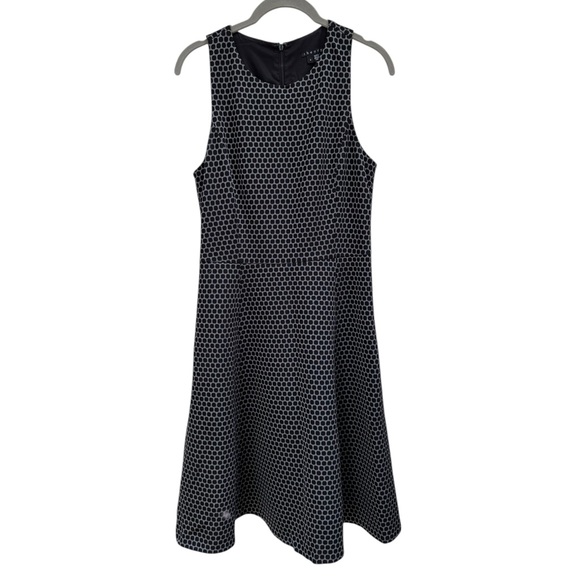 Theory Dresses & Skirts - Theory Elegant Black and Gray Polka Dotted Patterned Dress size 6